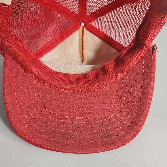 Vintage Dallas Mavis Juniper Transportation Red Snapback Trucker Hat - Picture 6 of 9